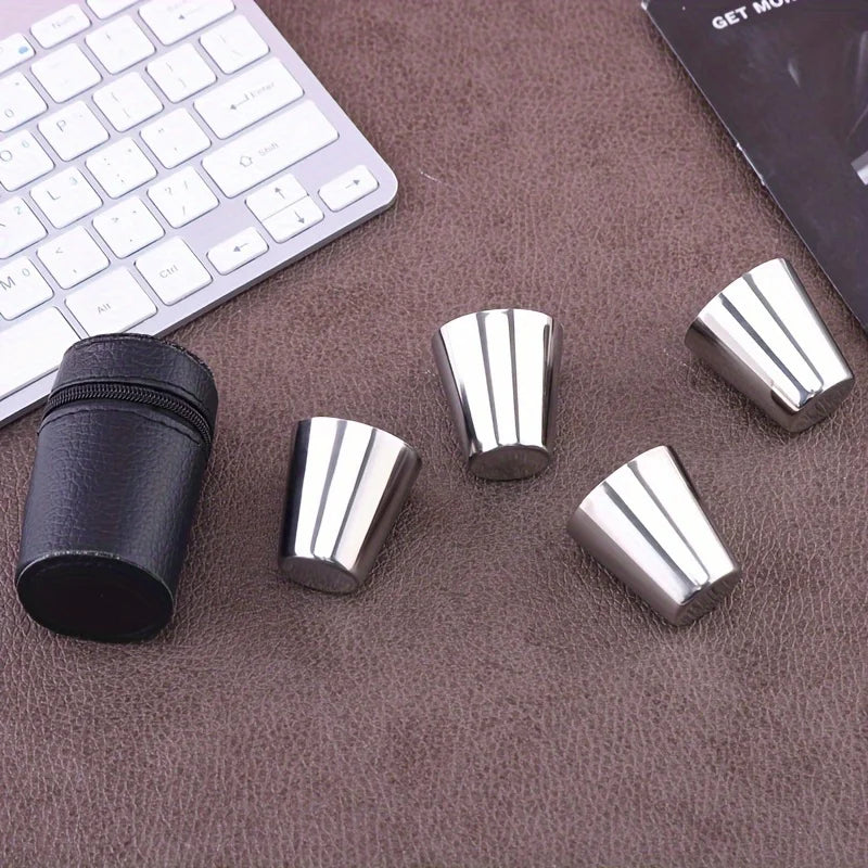 Portable Stainless Steel Cup Set for Outdoor Travel Party Whiskey Cups with Case for Picnics Hiking Camping Drinkware Supplies