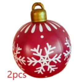 60CM Inflatable Christmas Ornament Ball - Giant PVC Decoration - Vezir