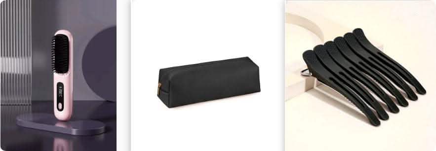2-in-1 Wireless Hair Straightener - USB Charging Hot Curler - Vezir