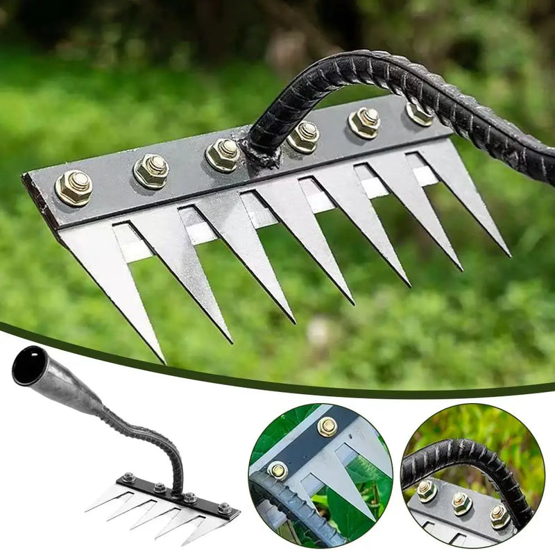 Heavy-Duty All-Steel Weeding & Tilling Rake Head