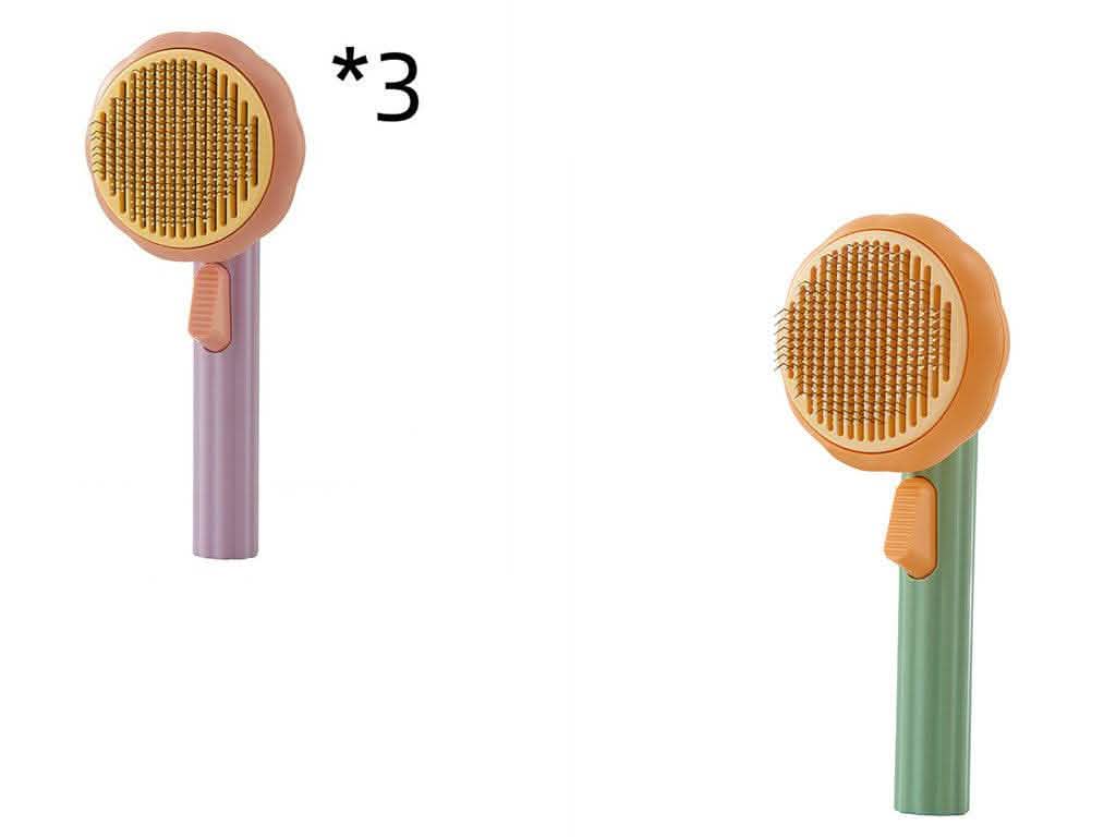 Self-Cleaning Pet Cat Brush - Steel Wire Hair Removal Comb - Vezir