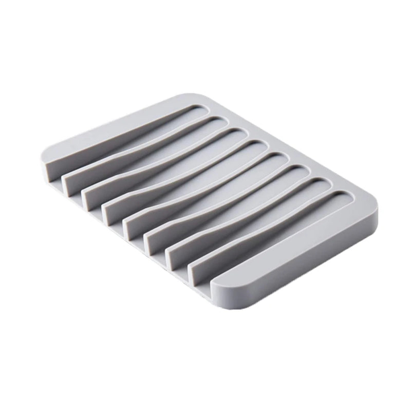 1/2 Pcs High Quality Silicone Self Draining Soap Dishes Innovative Soap Holder Saver Silicone Soap Holder anti Slip Pad