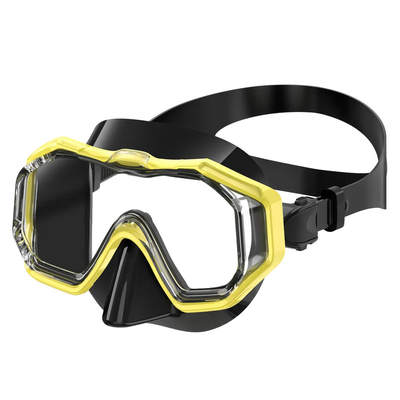 Snorkel Mask 3 Windows Panoramic Wide View HD Three-Lens Adjustable Scuba Snorkeling Swimming Diving for Adults and Kids