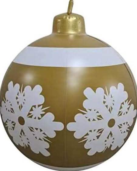 60CM Inflatable Christmas Ornament Ball - Giant PVC Decoration - Vezir