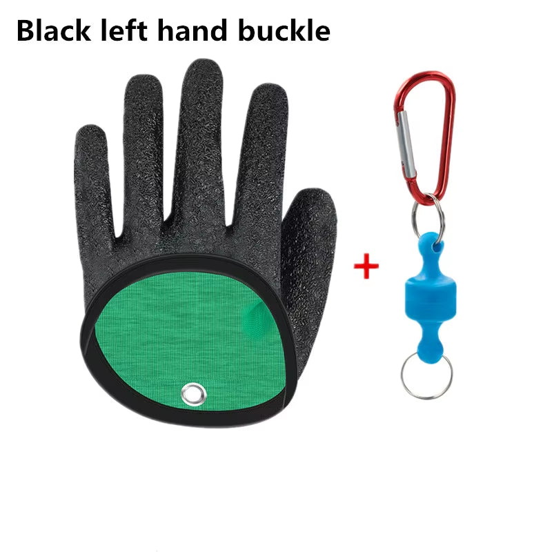 Fishing Gloves Catch Fish Anti-Slip Durabl Knit Full Finger Waterproof Work Cutproof Glove Clasp Left Right Apparel Protect Hand