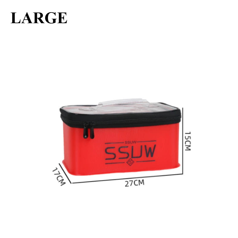 Portable EVA Fishing Tool Box, Fishing Accessory Organizer, Live Bait Storage Container, 3L/5L/7L Large Capacity Water Container
