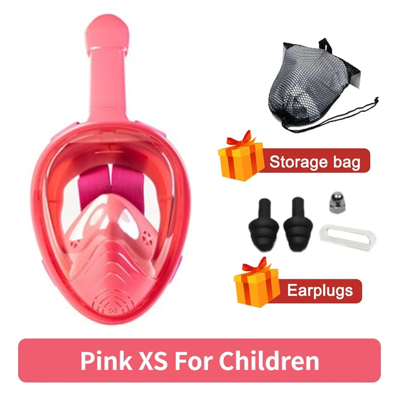 Underwater Scuba anti Fog Full Face Diving Mask Snorkeling Respiratory Masks Safe Waterproof Swimming Equipment for Adult Kids