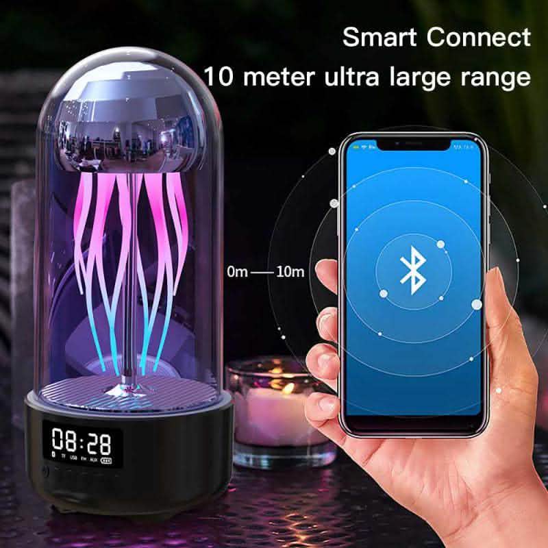 3-in-1 Colorful Jellyfish Lamp - Smart Bluetooth Speaker Clock - Vezir