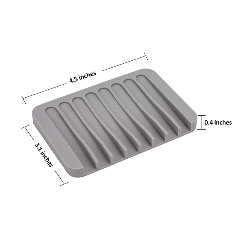1/2 Pcs High Quality Silicone Self Draining Soap Dishes Innovative Soap Holder Saver Silicone Soap Holder anti Slip Pad