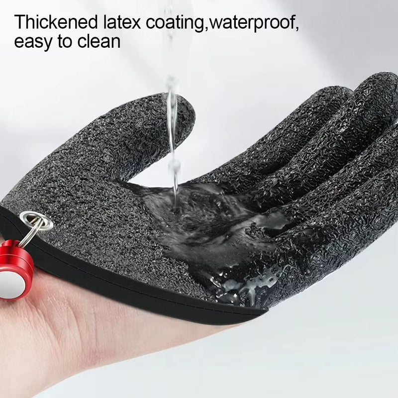 Fishing Gloves Catch Fish Anti-Slip Durabl Knit Full Finger Waterproof Work Cutproof Glove Clasp Left Right Apparel Protect Hand