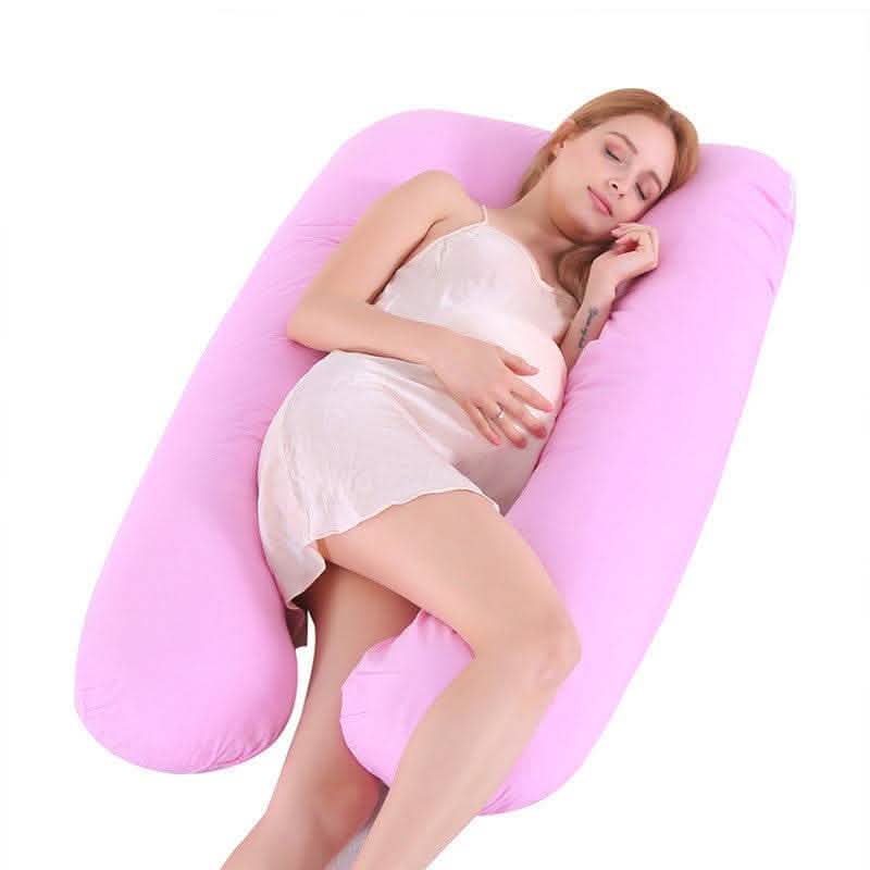 U-Shape Maternity Pillow - Summer Ice Silk Pregnancy Support - Vezir