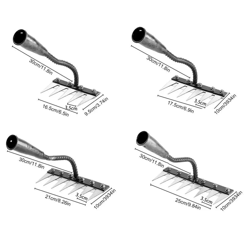 Heavy-Duty All-Steel Weeding & Tilling Rake Head