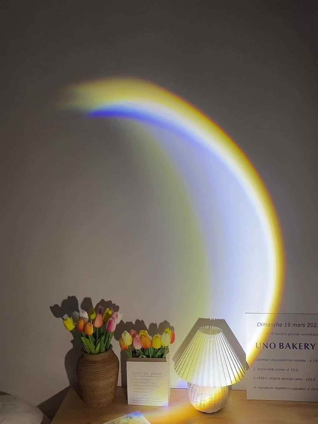 Elite USB Moon Lamp - Rainbow LED Sunset Projector System - Vezir