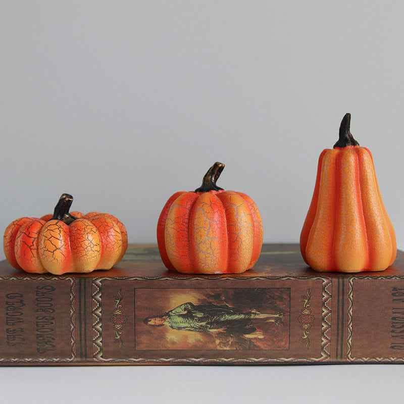 Halloween Pumpkin Lantern - LED Candle Lamp Resin Luminous - Vezir