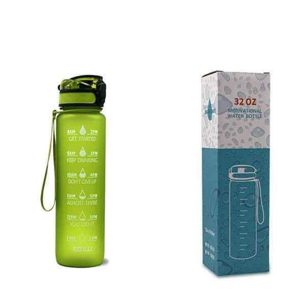 1L Tritan Water Bottle - Time Marker Motivational Sports Cup - Vezir