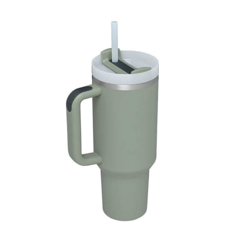 40oz Insulated Tumbler - Stainless Steel Travel Mug with Handle - Vezir