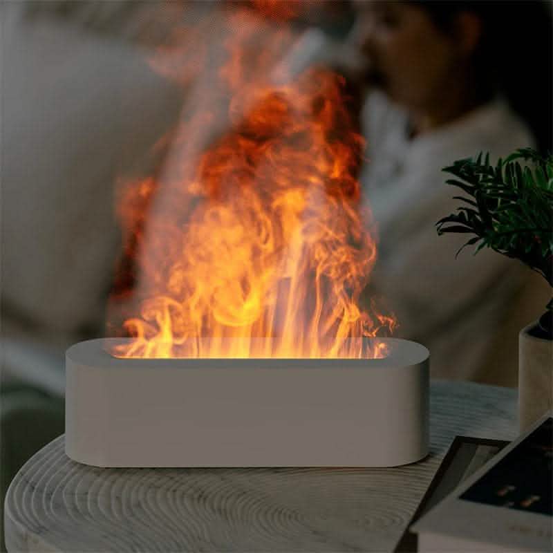 Realistic Fire Flame Diffuser - LED Essential Oil Humidifier - Vezir