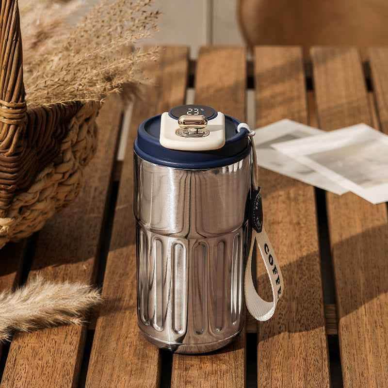 Smart Digital Thermal Bottle - 450ml Insulated Coffee Mug - Vezir
