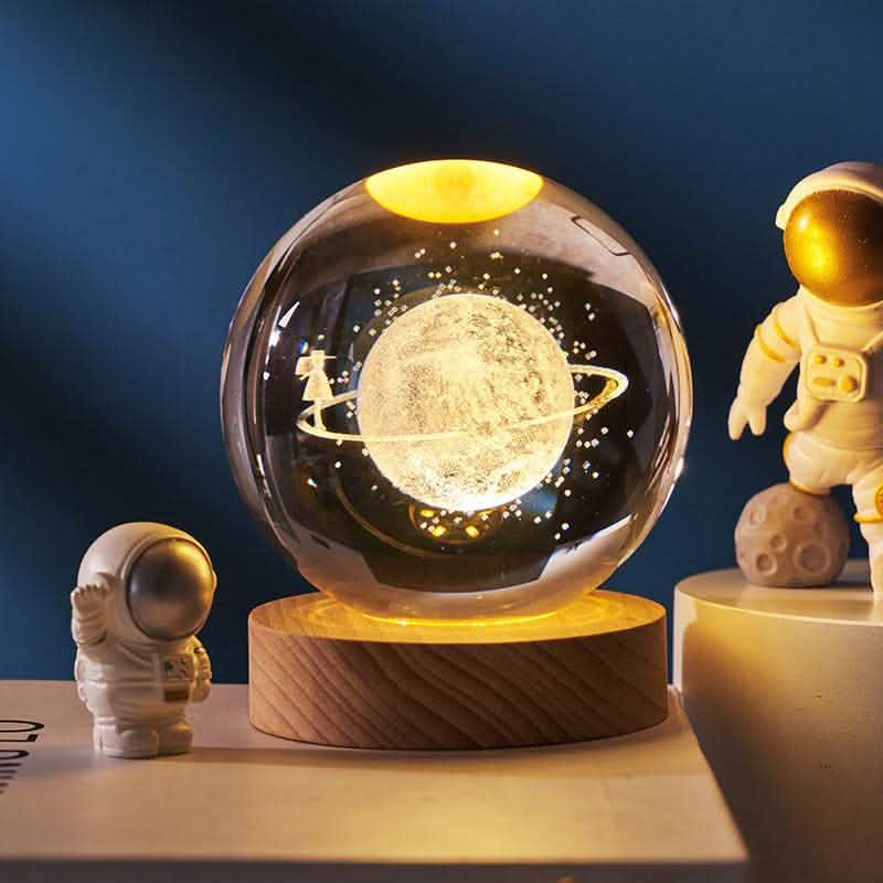 Starry Sky Crystal Ball Lamp - Moon Projection Night Light - Vezir