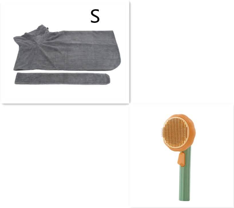 Self-Cleaning Pet Cat Brush - Steel Wire Hair Removal Comb - Vezir