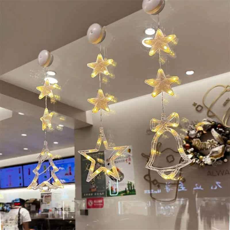Elite Christmas LED Star Window Lights - 3-Piece Suction Set - Vezir