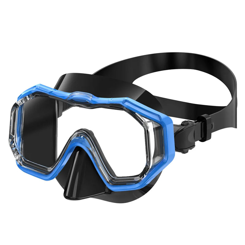 Snorkel Mask 3 Windows Panoramic Wide View HD Three-Lens Adjustable Scuba Snorkeling Swimming Diving for Adults and Kids