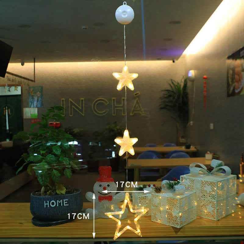 Elite Christmas LED Star Window Lights - 3-Piece Suction Set - Vezir