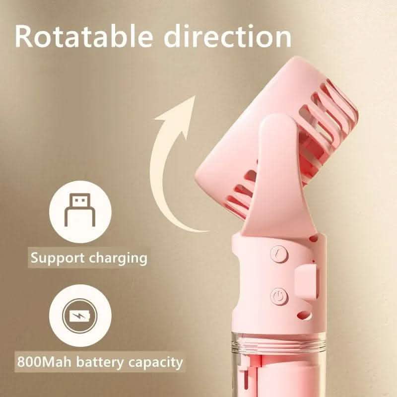 Portable Spray Mist Fan - 4-Speed USB Rechargeable Cooler - Vezir