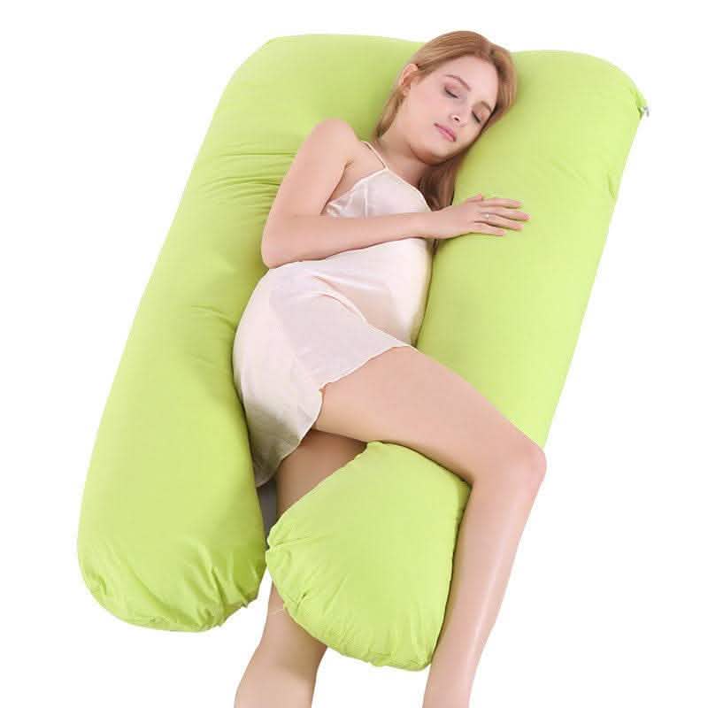 U-Shape Maternity Pillow - Summer Ice Silk Pregnancy Support - Vezir