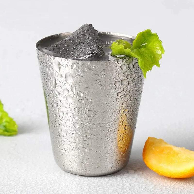 Portable Stainless Steel Cup Set for Outdoor Travel Party Whiskey Cups with Case for Picnics Hiking Camping Drinkware Supplies