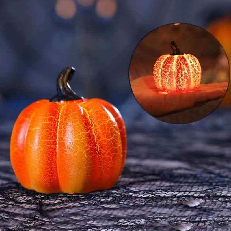 Halloween Pumpkin Lantern - LED Candle Lamp Resin Luminous - Vezir