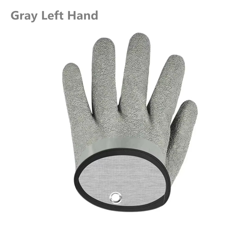 Fishing Gloves Catch Fish Anti-Slip Durabl Knit Full Finger Waterproof Work Cutproof Glove Clasp Left Right Apparel Protect Hand