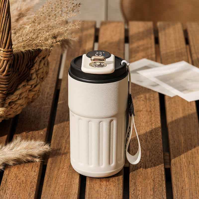 Smart Digital Thermal Bottle - 450ml Insulated Coffee Mug - Vezir