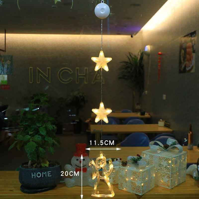 Elite Christmas LED Star Window Lights - 3-Piece Suction Set - Vezir
