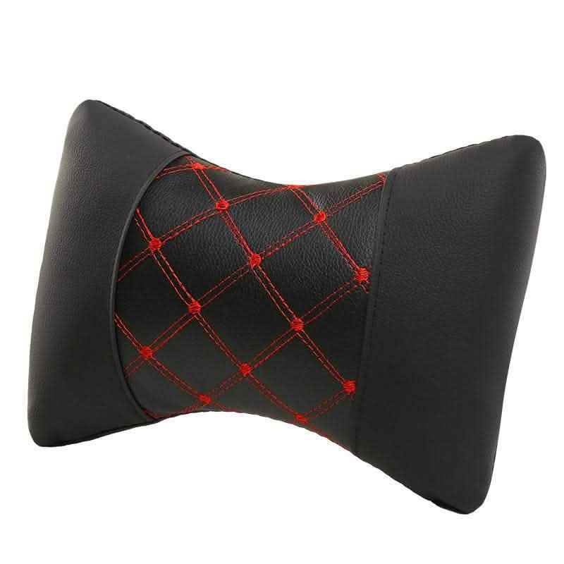 Leather Car Headrest Pillow - Cervical Neck Support Cushion - Vezir