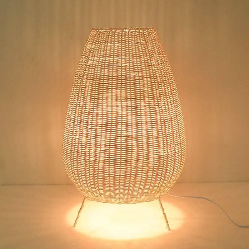 Japanese Rattan Floor Lamp - Art Living Room Bedroom Light - Vezir
