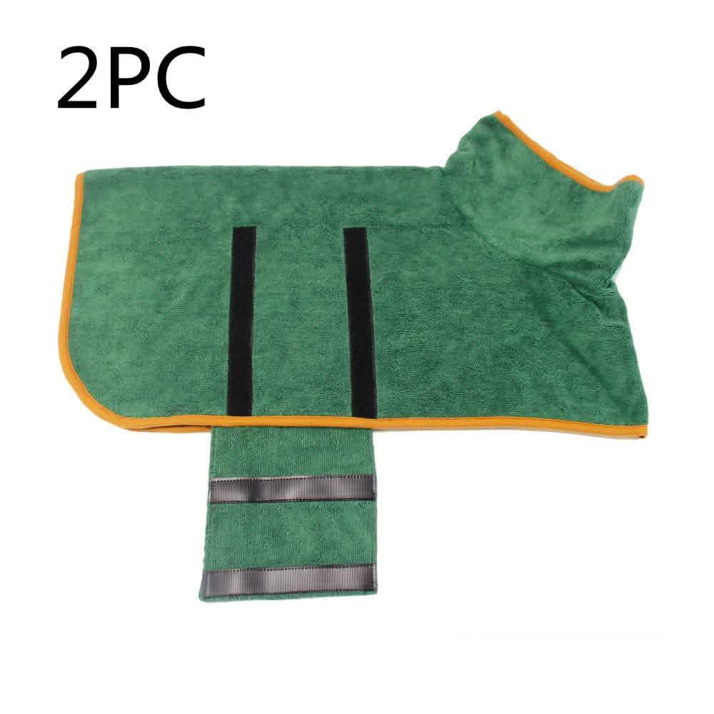 Absorbent Pet Bathrobe - Microfiber Waist-Wrapped Dog Towel - Vezir