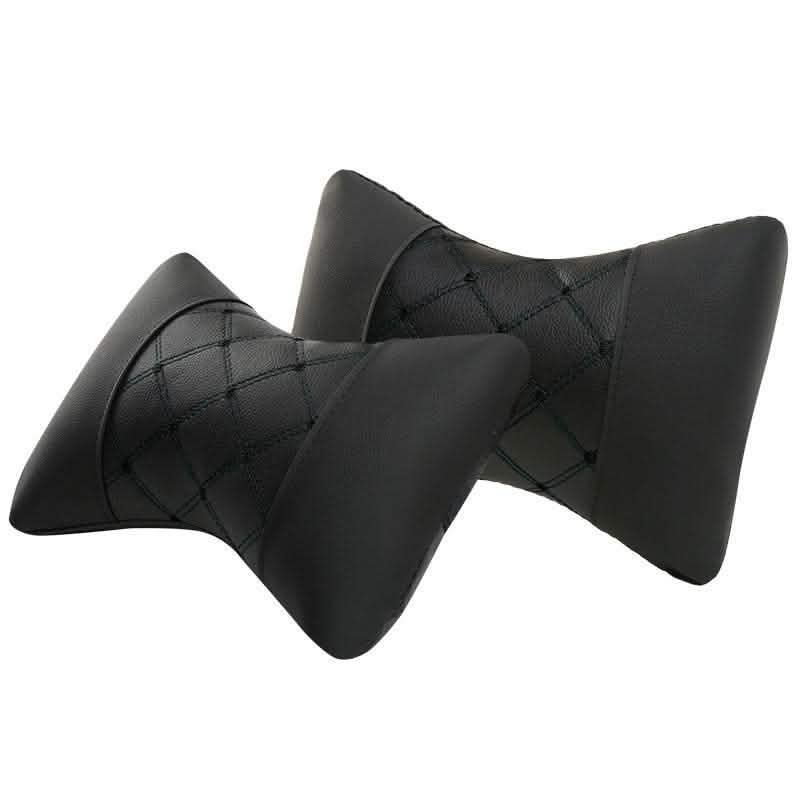 Leather Car Headrest Pillow - Cervical Neck Support Cushion - Vezir