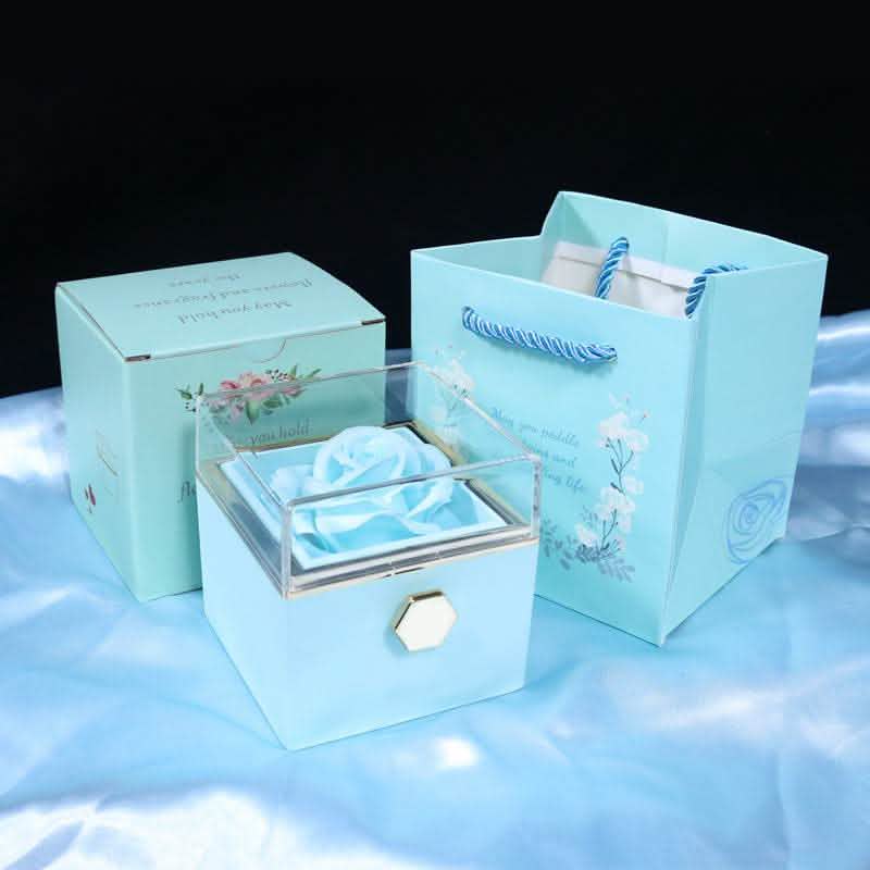 Rotating Rose Gift Box - Soap Flower Valentine's Day Present - Vezir