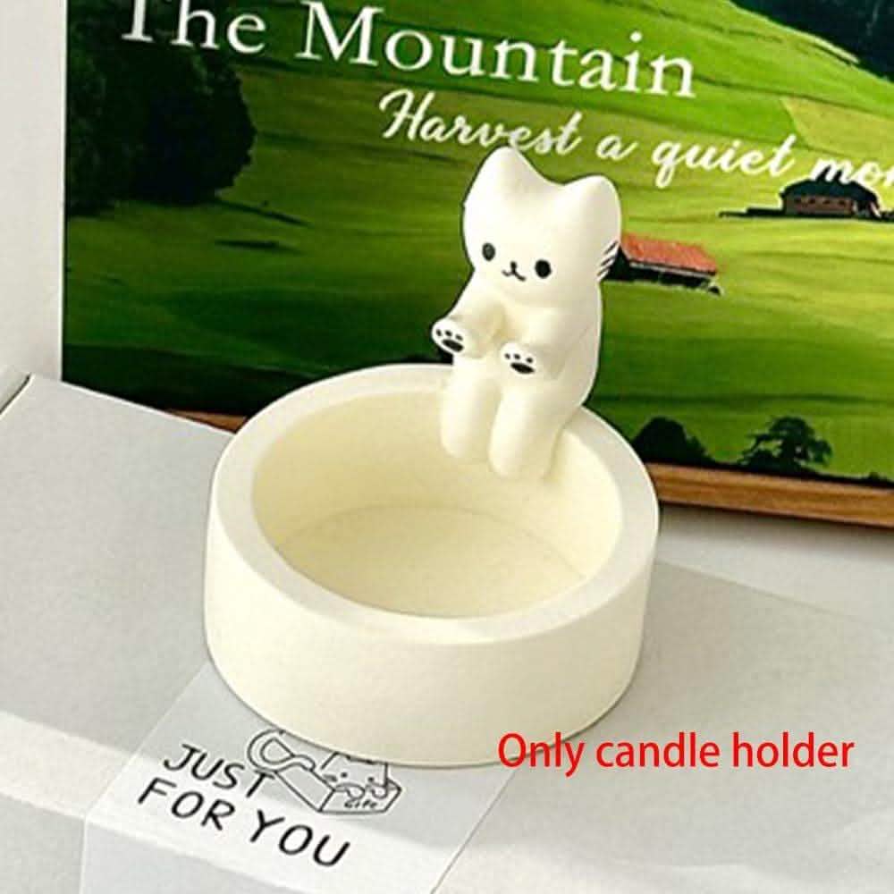 Cute Cat Candlestick Holder - Creative Aromatherapy Candle Holder - Vezir