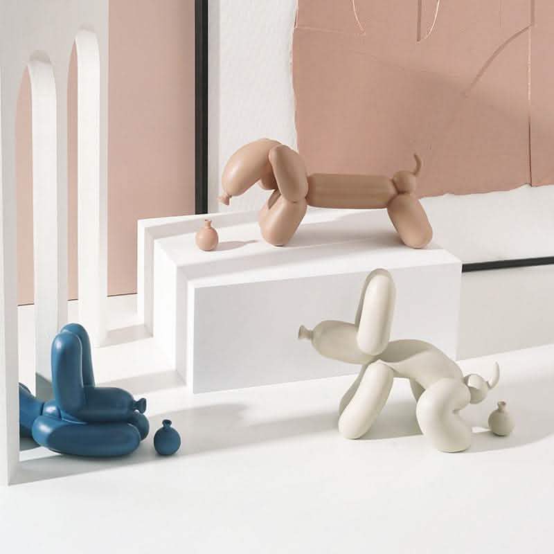 Wave Spectrum Balloon Dog Ornament - Modern Art Decoration - Vezir