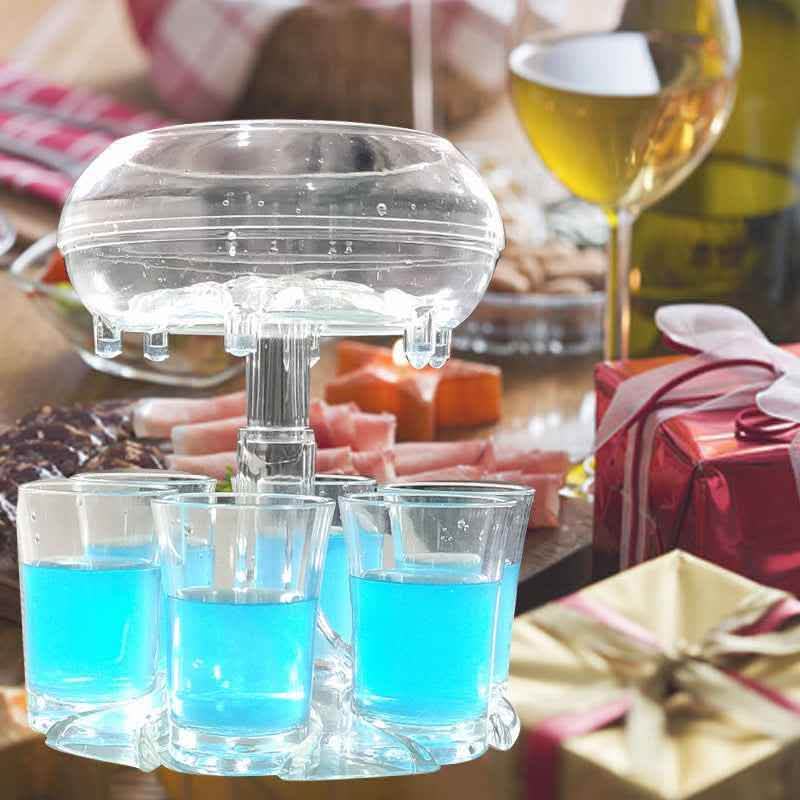 Elite 6-Shot Glass Dispenser - Professional Bar Party System - Vezir
