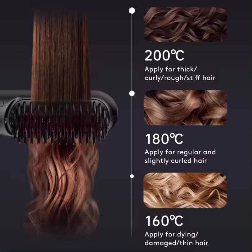 2-in-1 Wireless Hair Straightener - USB Charging Hot Curler - Vezir