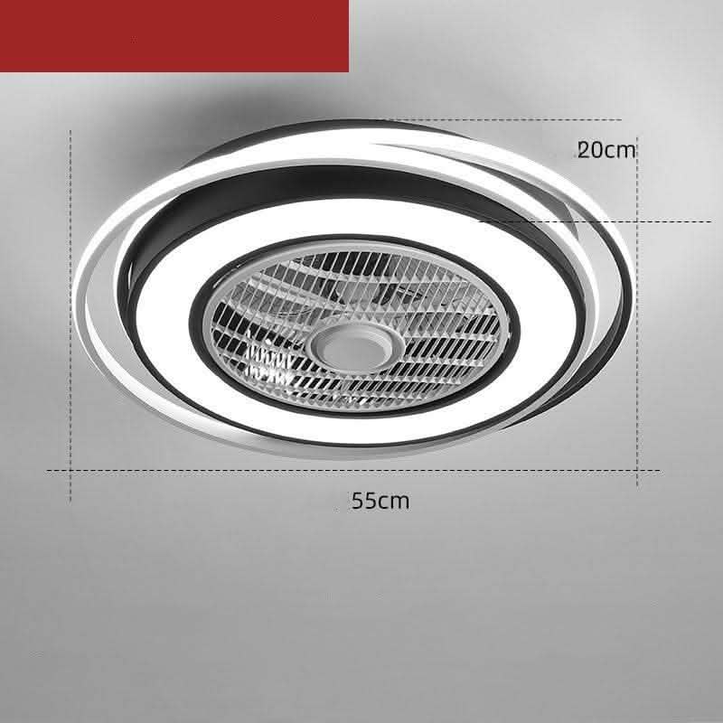 LED Ceiling Fan Light - Bedroom Dining Room Home Fixture - Vezir