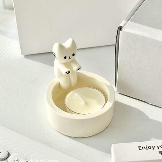 Cute Cat Candlestick Holder - Creative Aromatherapy Candle Holder - Vezir