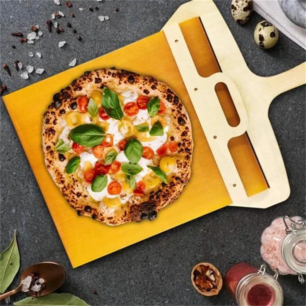 Sliding Pizza Shovel - Non-Stick Cutting Board Transfer Tool - Vezir
