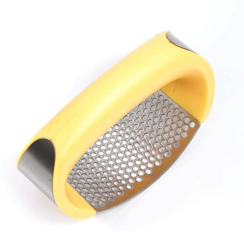 Stainless Steel Garlic Press - Manual Curve Masher Tool - Vezir