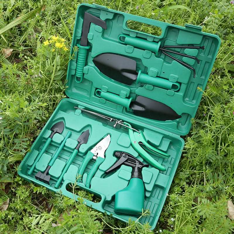 10-Piece Gardening Tool Set - Iron Head Plastic Handle Kit - Vezir
