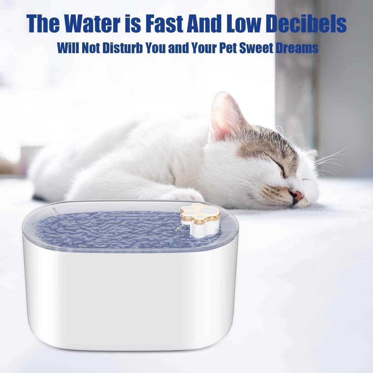 Elite 3L Cat Water Fountain - Ultra-Quiet LED Smart Dispenser - Vezir