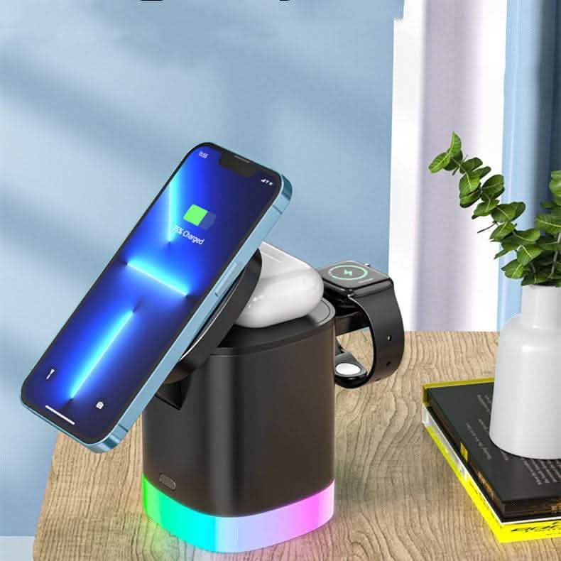 3-in-1 Wireless Charging Station - Magnetic Fast Charger RGB - Vezir